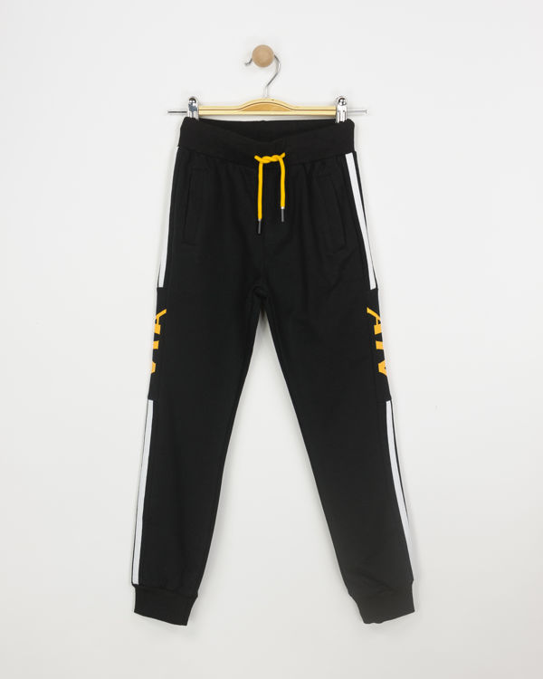 Picture of WS0339 BOYS  COTTON  GREY/BLACK JOGGING PANTS 4-16 YEARS